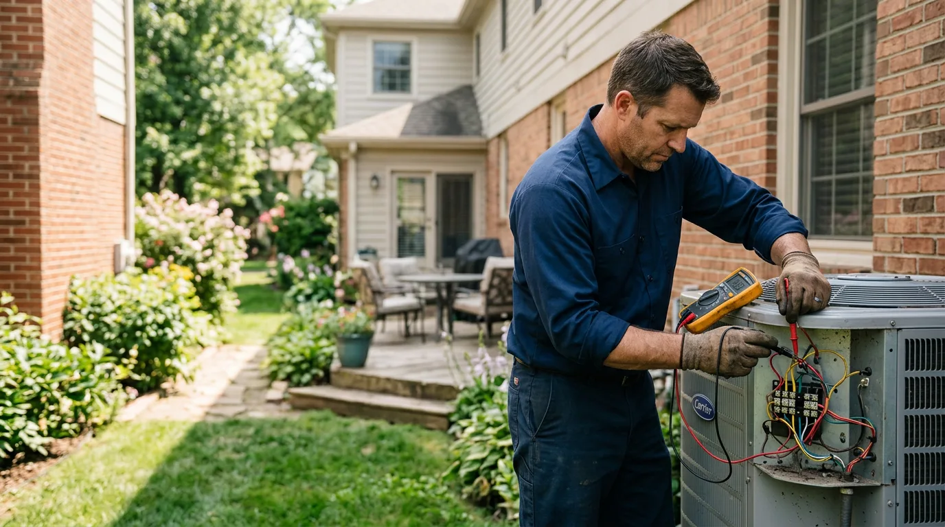 HVAC technician working near Ashcamp, KY